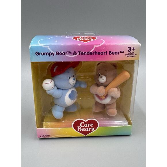 Lot Of 3 Packs Of Care Bears Flocked Collectible Care Bear Figures Set New - Picture 9 of 12